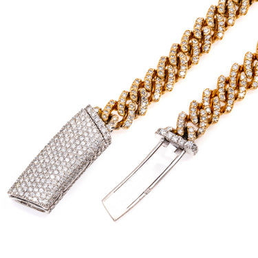 14k Gold Diamond Cuban Link Chain 20